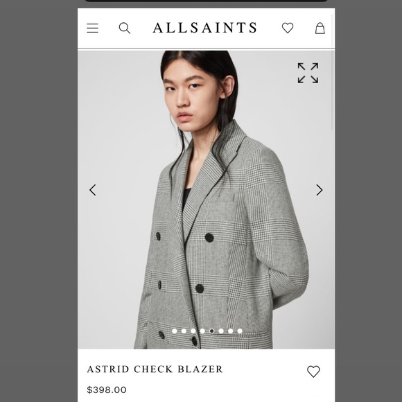 ALLSAINTS Astrid Check Blazer - Picture 8 of 8